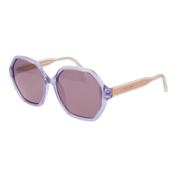 Skechers Quadrat Sonnenbrille SE6358 5778D in Lila – 45° Seitenansicht