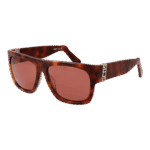 GCDS Quadrat Sonnenbrille GD0044 5652S in Braun – 45° Seitenansicht