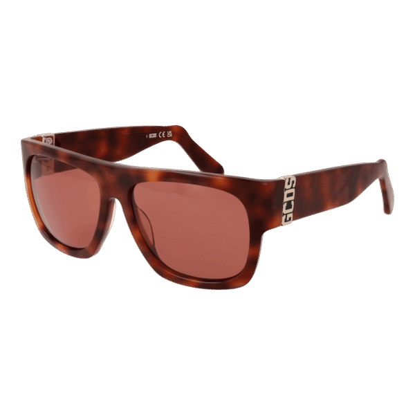 GCDS Quadrat Sonnenbrille GD0044 5652S in Braun – 45° Seitenansicht