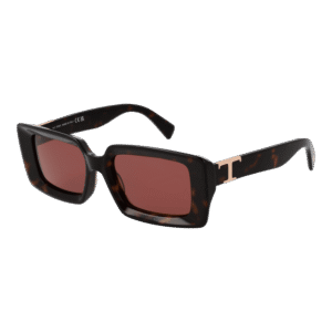 Tod's Rechteck Sonnenbrille TO0366 5252S in Braun – 45° Seitenansicht