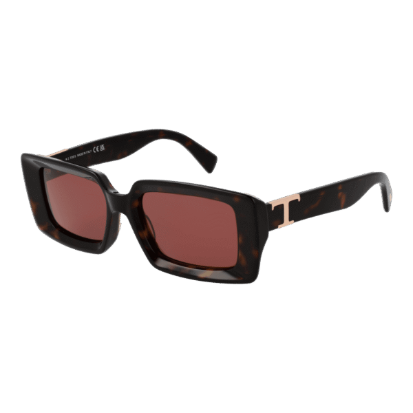 Tod's Rechteck Sonnenbrille TO0366 5252S in Braun – 45° Seitenansicht