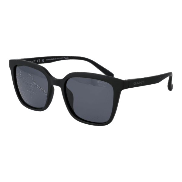 Gant Sonnenbrille GA00008 5302A – 45° Seitenansicht Gant Quadrat Sonnenbrille GA00008 5302A in Schwarz – 45° Seitenansicht