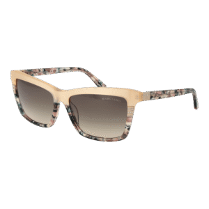 Marciano by Guess Rechteck Sonnenbrille GM00010 5759P in Beige – 45° Seitenansicht