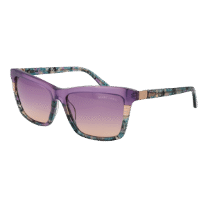 Marciano by Guess Rechteck Sonnenbrille GM00010 5783Z in Lila – 45° Seitenansicht