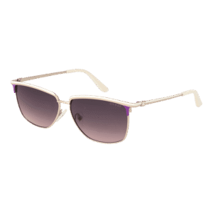 Guess Browline Sonnenbrille GU00133 5621B in Weiß – 45° Seitenansicht