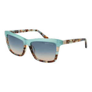Marciano by Guess Rechteck Sonnenbrille GM00010 5789W in Türkis – 45° Seitenansicht