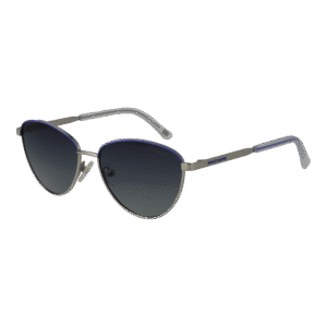 Skechers Rund Sonnenbrille SE00023 5310D in Silber – 45° Seitenansicht