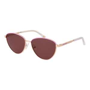 Skechers Rund Sonnenbrille SE00023 5328D in Rosé Gold – 45° Seitenansicht