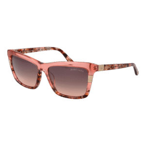 Marciano by Guess Rechteck Sonnenbrille GM00010 5774F in Rosa – 45° Seitenansicht