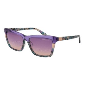 Marciano by Guess Rechteck Sonnenbrille GM00010 5781Z in Lila – 45° Seitenansicht