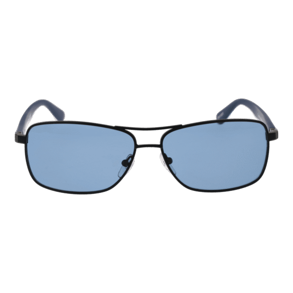 BMW Motorsport Sonnenbrille BS0017 6002M – Frontansicht mit Metall Rahmen und Blau Gläsern