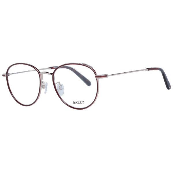 Bally Brille BY5034-H 52071 – 45° Seitenansicht Bally )} Brille BY5034-H 52071 in Burgunder