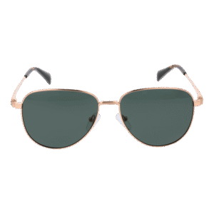 Bulget Sonnenbrille BG3335M 5804AP – Frontansicht mit Metall Rahmen und Grün Gläsern