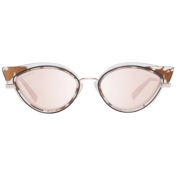 Dsquared2 Sonnenbrille DQ0336 5455U – Frontansicht mit Metall & Kunststoff Rahmen und Braun Gläsern