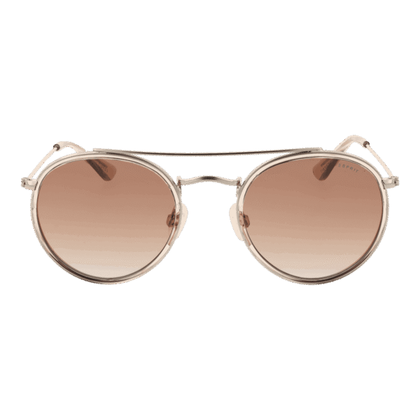 Esprit Sonnenbrille ET39099 51573 – Frontansicht mit Metall & Edelstahl & Aluminium Rahmen und Braun Gläsern