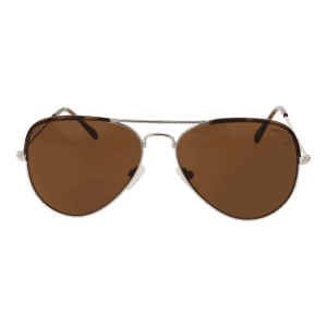 Esprit Sonnenbrille ET39151 56535 – Frontansicht mit Metall Rahmen und Braun Gläsern