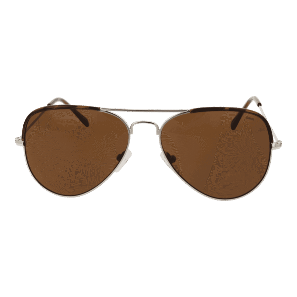 Esprit Sonnenbrille ET39151 56535 – Frontansicht mit Metall Rahmen und Braun Gläsern
