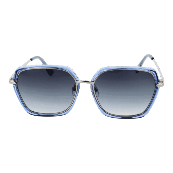 Esprit Sonnenbrille ET39157 55543 – Frontansicht mit Metall Rahmen und Blau Gläsern