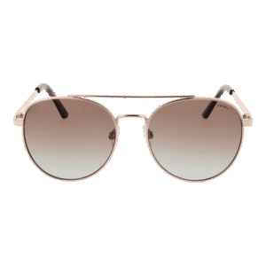 Esprit Sonnenbrille ET39255 56584 – Frontansicht mit Edelstahl Rahmen und Braun Gläsern