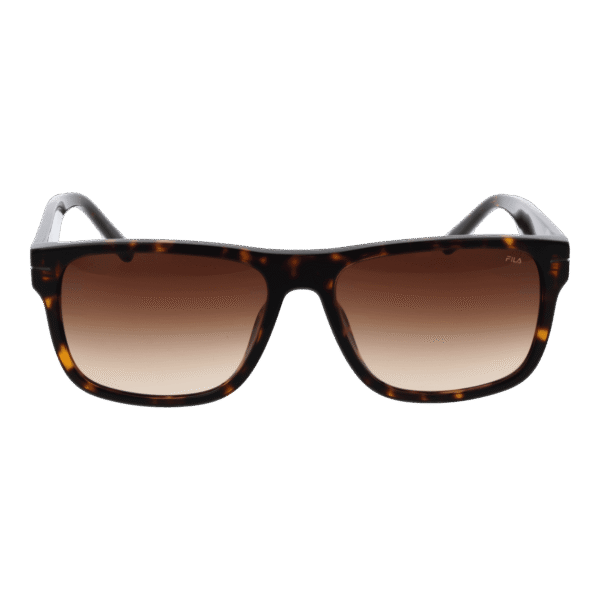 Fila Sonnenbrille SFI208 560722 – Frontansicht mit Zellulose Azetat Rahmen und Braun Gläsern