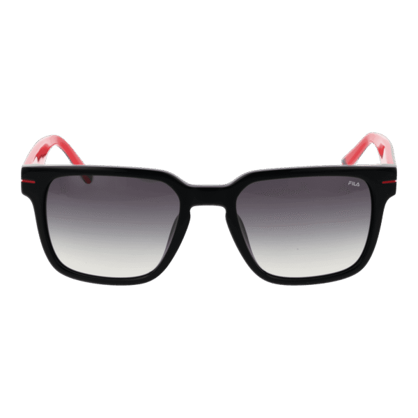 Fila Sonnenbrille SFI209 53700Y – Frontansicht mit Zellulose Azetat Rahmen und Grau Gläsern