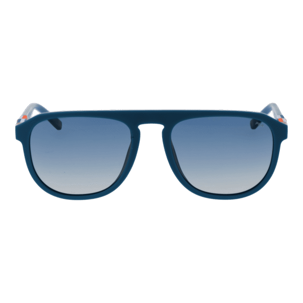 Fila Sonnenbrille SFI528 567SFP – Frontansicht mit Gummi Rahmen und Blau Gläsern