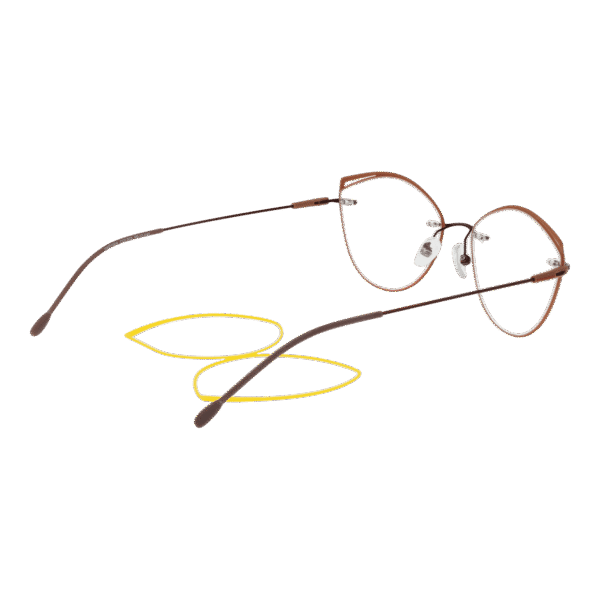 Frontansicht der Funky Buddha Brille FBD1004 55003 – Rahmen Metall & Kunststoff