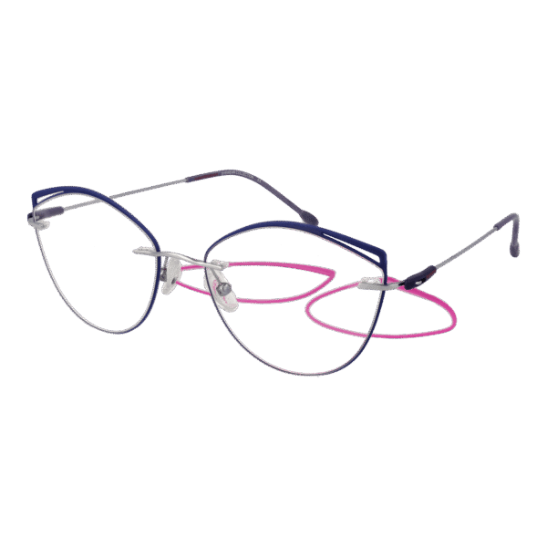 Funky Buddha Brille FBD1004 55005 – 45° Seitenansicht Funky Buddha )} Brille FBD1004 55005 in Blau