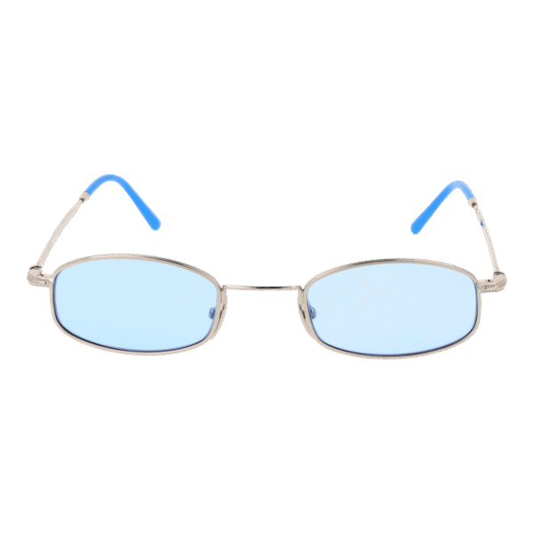 Funky Buddha Sonnenbrille FBS2000 48004 – Frontansicht mit Metall Rahmen und Blau Gläsern