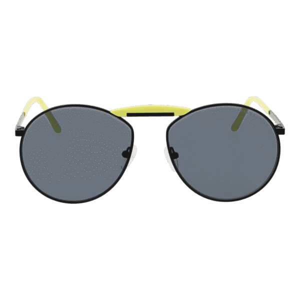 Funky Buddha Sonnenbrille FBS2024 57001 – Frontansicht mit Metall Rahmen und Schwarz Gläsern