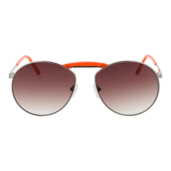 Funky Buddha Sonnenbrille FBS2024 57002 – Frontansicht mit Metall Rahmen und Braun Gläsern