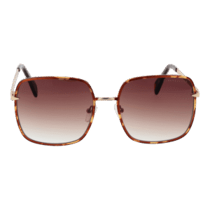 Funky Buddha Sonnenbrille FBS2025 58003 – Frontansicht mit Metall Rahmen und Braun Gläsern