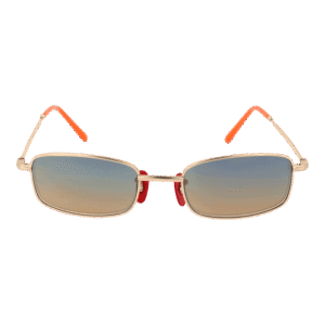 Funky Buddha Sonnenbrille FBS2026 51003 – Frontansicht mit Metall Rahmen und Blau Gläsern