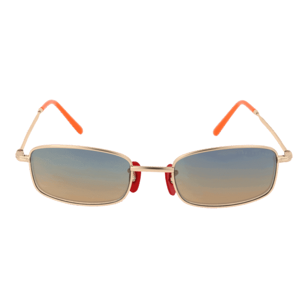 Funky Buddha Sonnenbrille FBS2026 51003 – Frontansicht mit Metall Rahmen und Blau Gläsern
