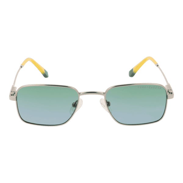 Funky Buddha Sonnenbrille FBS2028 48002 – Frontansicht mit Metall Rahmen und Grün Gläsern