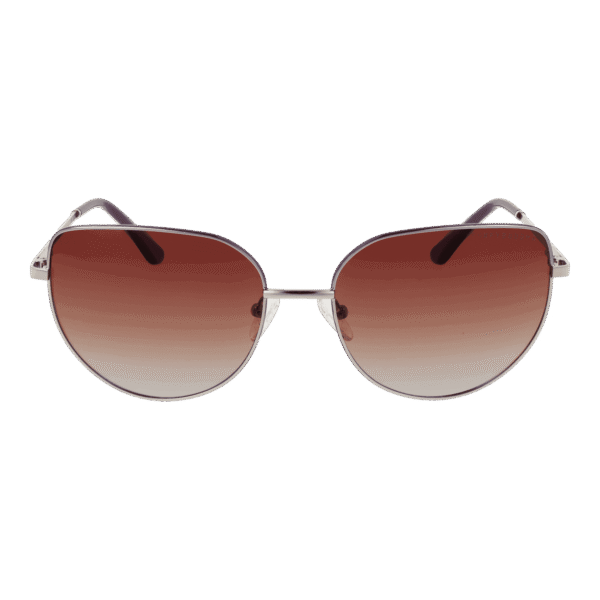 Funky Buddha Sonnenbrille FBS2029 59001 – Frontansicht mit Metall Rahmen und Braun Gläsern