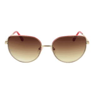 Funky Buddha Sonnenbrille FBS2029 59003 – Frontansicht mit Metall Rahmen und Braun Gläsern