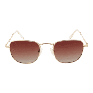 Funky Buddha Sonnenbrille FBS2030 48002 – Frontansicht mit Metall Rahmen und Braun Gläsern