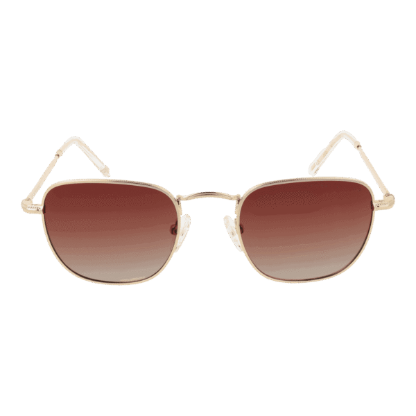 Funky Buddha Sonnenbrille FBS2030 48002 – Frontansicht mit Metall Rahmen und Braun Gläsern