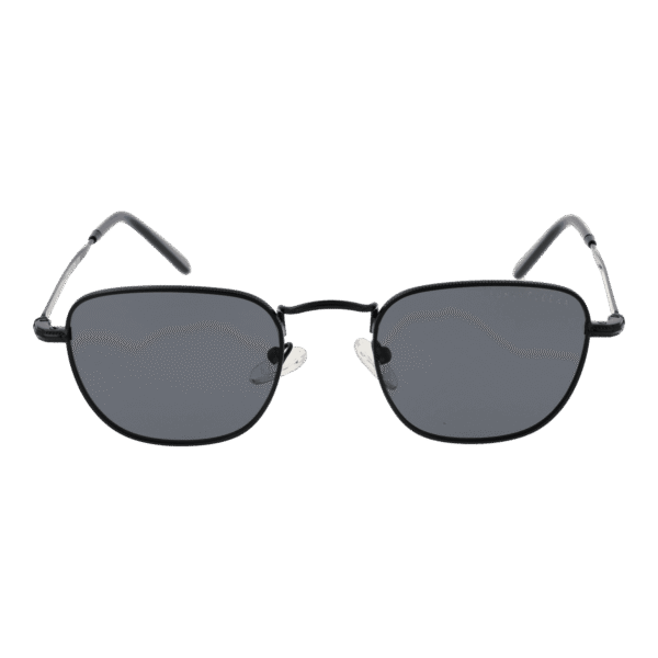 Funky Buddha Sonnenbrille FBS2030 48005 – Frontansicht mit Metall Rahmen und Schwarz Gläsern