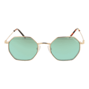 Funky Buddha Sonnenbrille FBS2032 49001 – Frontansicht mit Metall Rahmen und Grün Gläsern