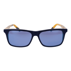 Funky Buddha Sonnenbrille FBS2033 59001 – Frontansicht mit Kunststoff Rahmen und Blau Gläsern