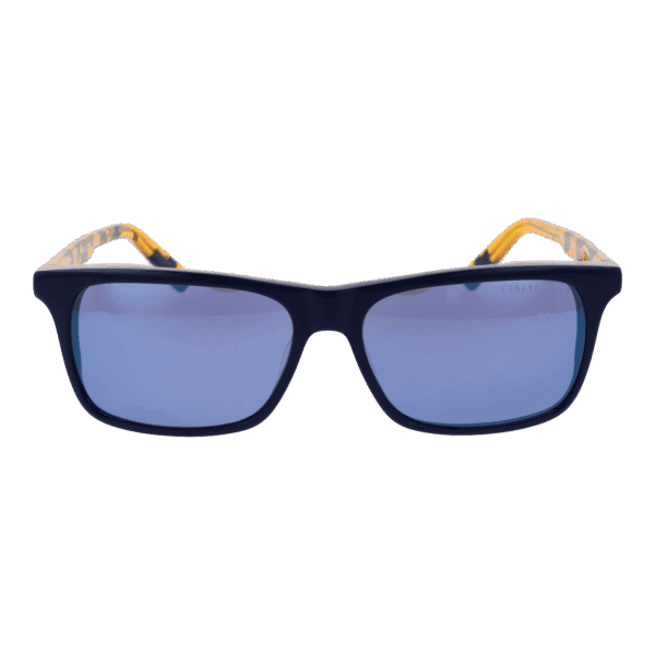 Funky Buddha Sonnenbrille FBS2033 59001 – Frontansicht mit Kunststoff Rahmen und Blau Gläsern