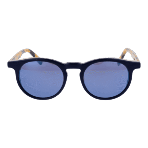 Funky Buddha Sonnenbrille FBS2034 52001 – Frontansicht mit Kunststoff Rahmen und Blau Gläsern