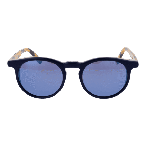 Funky Buddha Sonnenbrille FBS2034 52001 – Frontansicht mit Kunststoff Rahmen und Blau Gläsern