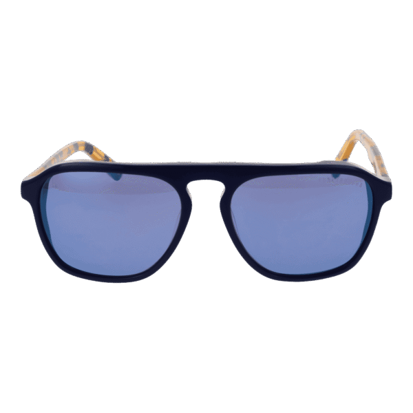 Funky Buddha Sonnenbrille FBS2035 55001 – Frontansicht mit Kunststoff Rahmen und Blau Gläsern
