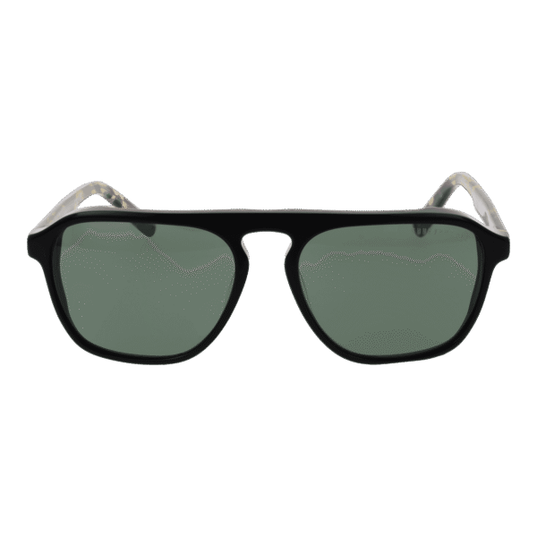 Funky Buddha Sonnenbrille FBS2035 55003 – Frontansicht mit Kunststoff Rahmen und Grün Gläsern