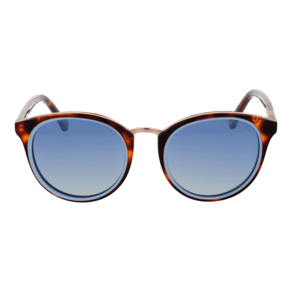 Funky Buddha Sonnenbrille FBS2046 51004 – Frontansicht mit Metall Rahmen und Blau Gläsern