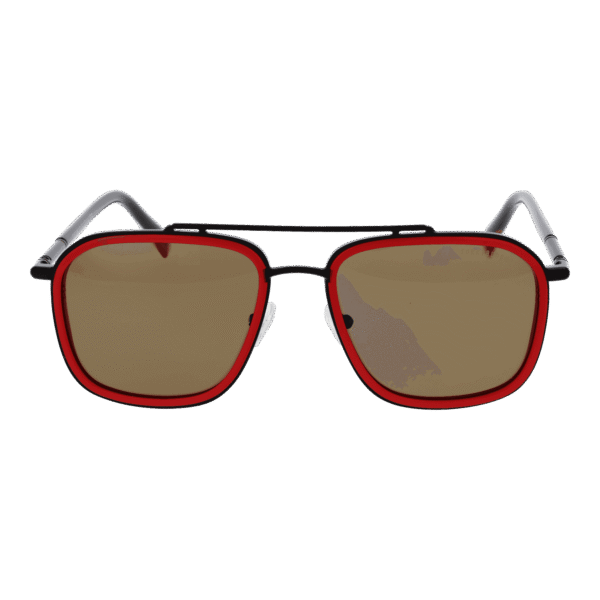 Funky Buddha Sonnenbrille FBS2054 55001 – Frontansicht mit Metall Rahmen und Braun Gläsern
