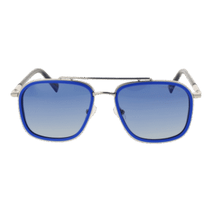 Funky Buddha Sonnenbrille FBS2054 55004 – Frontansicht mit Metall Rahmen und Blau Gläsern